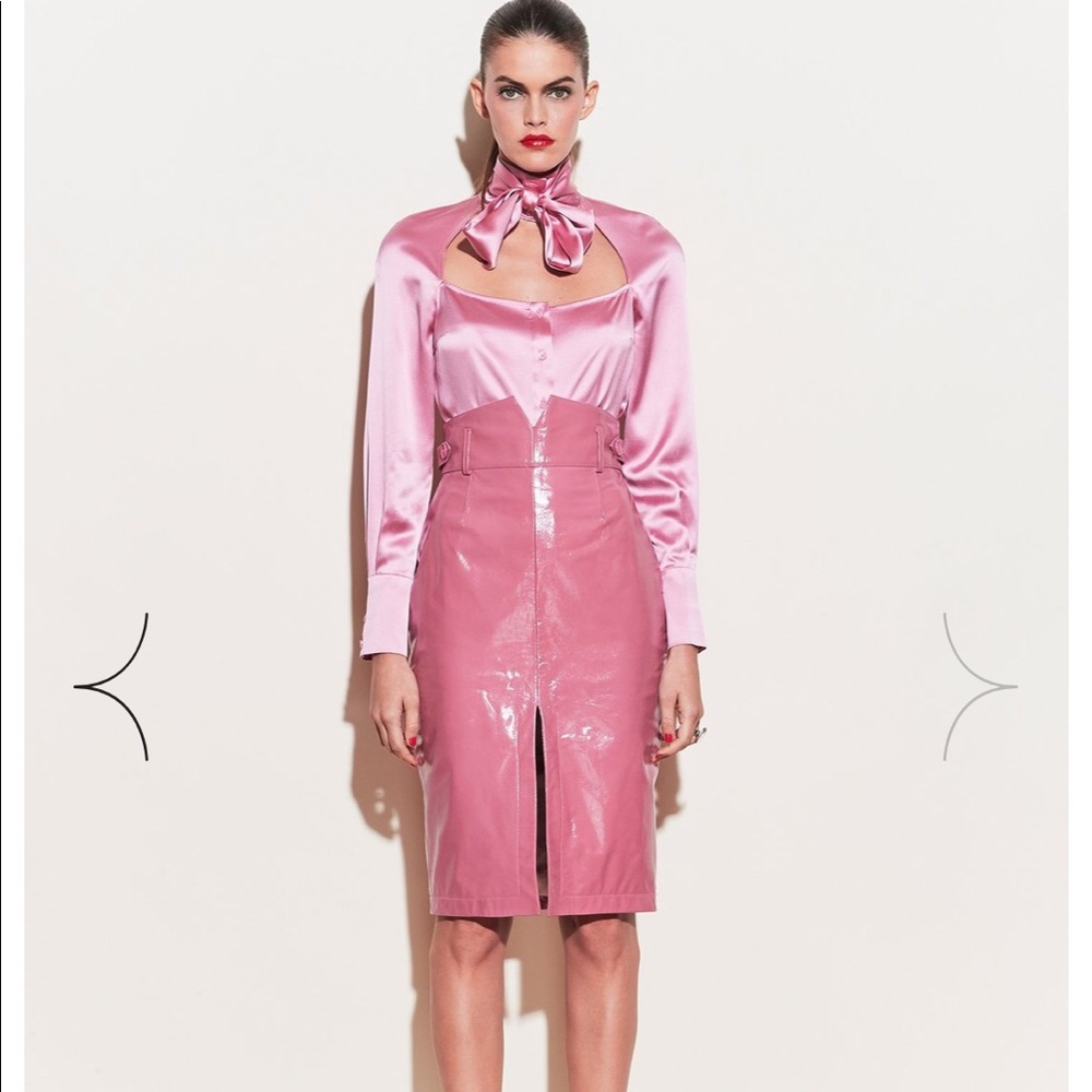 Fleur du Mal pink silk blouse, size 4 - Picture 5 of 11